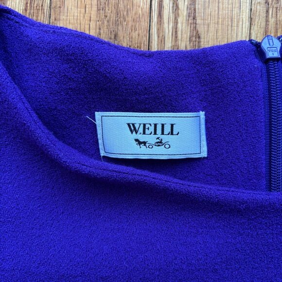 Designer Weill Purply/Blue Women's Dress - Picture 5 of 12